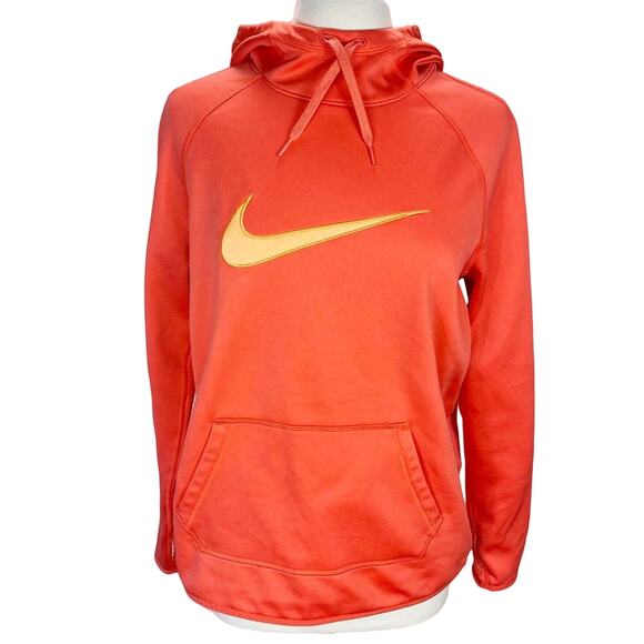 NIKE | Coral Long Raglan Sleeve With Thumb Hole Fleece "DRI-FIT" Hoodie - Picture 1 of 15